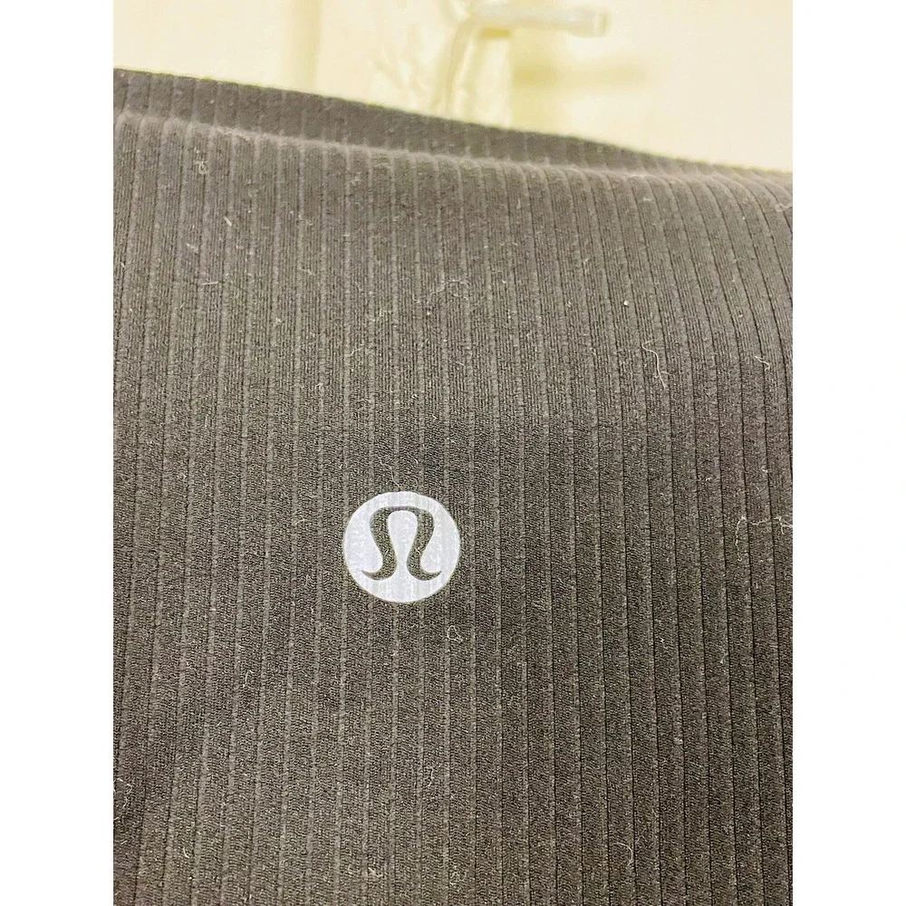 Lululemon Align Ribbed High-Rise Pant 25 Black Yoga Leggings Womens 8 Athleisure